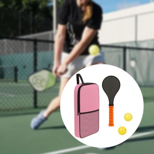 Pickleball Training Paddle with 2 Pickleballs Lightweight Premium Pickleball Racket Pickleball Trainer Practice Paddle, Style C
