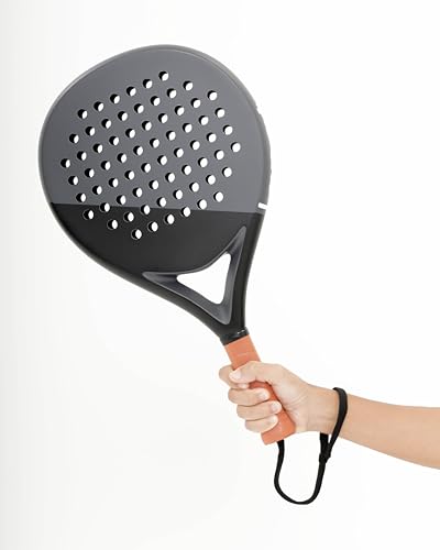 LAPAT Padel Racket with Cover Bag - Carbon Surface with EVA Memory Foam- Paddle Tennis Racquets Lightweight - POP Tennis - color: Carbon Oslo