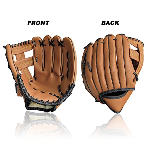Baseball Gloves Softball Glove,12.5 Player Preferred Wear-Resistant PU Material Thicken Softball Fielding Glove,Left Hand Gloves Right Hand Throw for Youth Adult