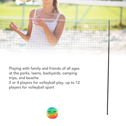Portable Professional Volleyball Net System Complete Set for Outdoor Beach Backyard Camping Parks