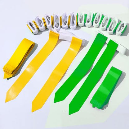 Sintege 14/28 Player Flag Football Belt Set, Adjustable Football Flag and Belts Gifts for Youth Adults Sports Training Event - color: Yellow, Green