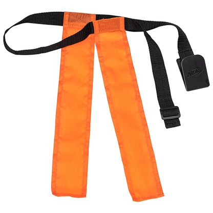 Nerf 10 Player Flag Football Belts + Ball Set - Youth Flags + Junior Foam Football for Kids - Full Kit for 5 v 5 Games - Includes (10) Belts + 1 Foam Ball