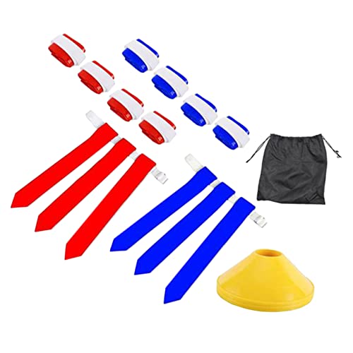 BESPORTBLE 1set Football Flag Belt Set Includes Waist Flags Markers and Storage Bag for Youth Reunions and Outdoor Games