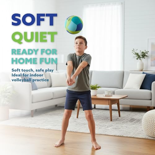 MOTOMY VolleyPal Trainer and Soft Indoor Volleyball Bundle