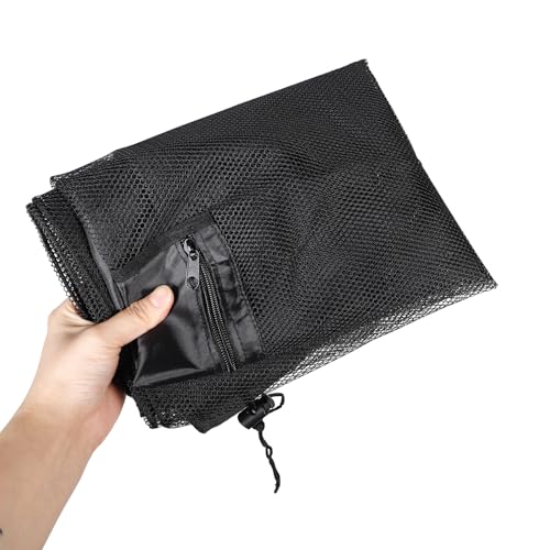 SHERCHPRY Large Capacity Sports Ball Mesh Bag Drawstring Basketball Volleyball Soccer Carrying Bag with Shoulder Strap for Team Training and Outdoor Storage