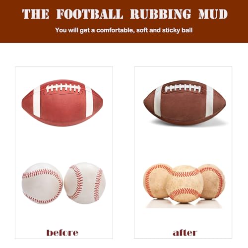 Football Mud for Enhanced Grip & Darkening Leather, Reduces Shine on New Balls, Football Rubbing Mud Original Formula for Leather & Synthetic Game Balls