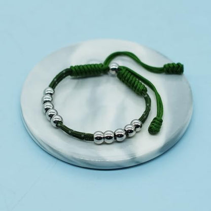 Golf Score Counter Bracelet, 10 Stainless Steel Beads, 2mm Cord Adjustable Golf Stroke Tracking Baseball Swimming Sport Golf Gift for Men and Women - style: Military Reflective