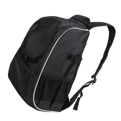 Baseball Backpack with Bat Holders & Hook - Large Capacity 35L Sports Bag for Gear, Gloves, Helmet, Cleats, Shoes - Black