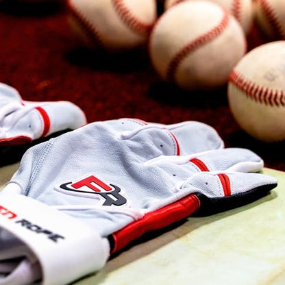 F3 Frozen Rope Batting Gloves - Premium Leather (0.9mm) Long Cuff Batting Gloves - Pro-Grade Baseball and Softball Gloves - Men, Women, and Youth Sizes - color: Neon/Black, size: Womens Medium