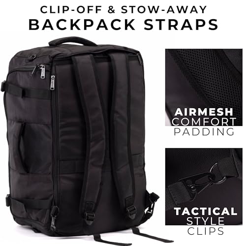 Athletico SneakerBox - Premium Sneaker Travel Duffel Bag/Backpack - For Shoes, Clothes, and Gym (Black)