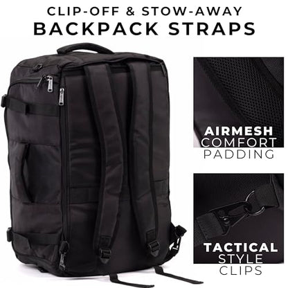 Athletico SneakerBox - Premium Sneaker Travel Duffel Bag/Backpack - For Shoes, Clothes, and Gym (Black)