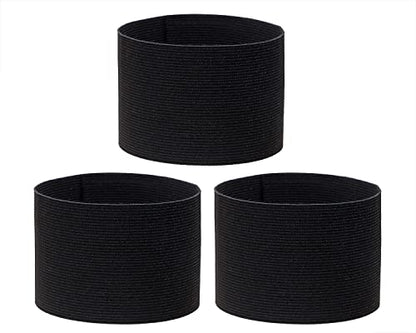 ONLYKXY 3PCS Captain Armbands 7x32.5CM/2.75x12.79inch Adjustable Leader Armband Team Sport Armband for Soccer Basketball Volleyball School Team Competition Coach Players Wrist Arm Bands - color: Black