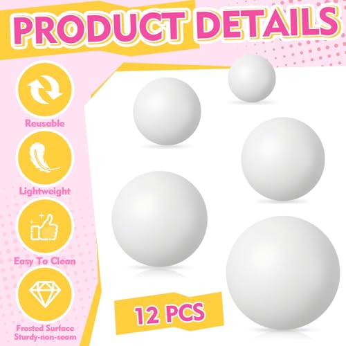 Soulchen 40mm Glow in The Dark Table Tennis Balls Bulk, Carnival Game Night, Neon Birthday Party Favors, Classroom Rewards, Goodie Bag Filler, Pet Playmate - color: White, size: Solid