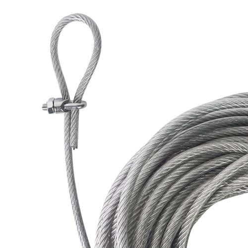 Aoneky 47ft 1/4'' Stainless Steel Replacement Tennis Net Cable