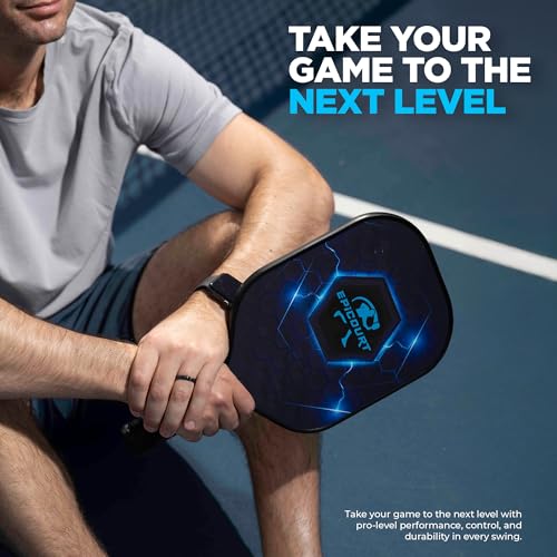 Pickleball Paddle Set - USAPA Approved Fiberglass Paddles | Lightweight Honeycomb Core | Includes 4 Balls, Carry Bag, and Cooling Towels | Ideal for All Players by EPICOURT - size: 2 Pack, style: Sport