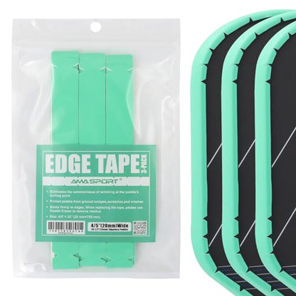PICKLETECH Pickleball Paddle Protection Tape - Paddle Head Edge Guard - Racket Edge Protection Tape -Fit Perfectly Curved Edge -No Wrinkling - color: Bright Green, size: Width 20mm