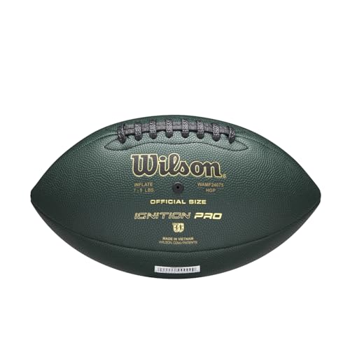 WILSON NFL Ignition Footballs - color: Green, size: Official - Ages 14+, style: NFL Ignition Pro Eco