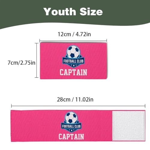 BYFDIY Custom Captain Arm Bands for Soccer Adjustable Personalized Name Team Logo Badge Football Arm Bands Soccer Sports Team Accessories Birthday Gifts for Team Leaders Teammates Youth Adult