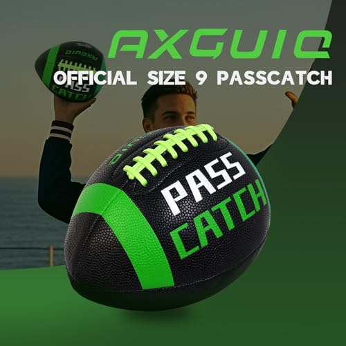 PassCatch Training Football, Composite Fatherless Bounce Back Youth Football, Training Improving Enhance Solo Passing Catching Skills (Deflated)