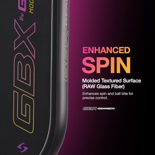 Gearbox GBX Quad Mod 14mm Pickleball Paddle – Textured Glass Fiber Face, Enhanced Spin & Control, PU Molded Handle, 14mm Poly Core – Lightweight, Durable, High-Performance Paddle