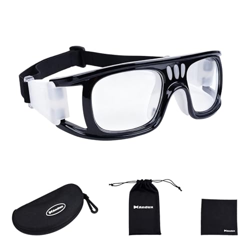 Andux Unisex Sports Glasses Anti Fog Goggles for Basketball Dribbling, Lacrosse, Eye Training LQYJ-01 - color: Black