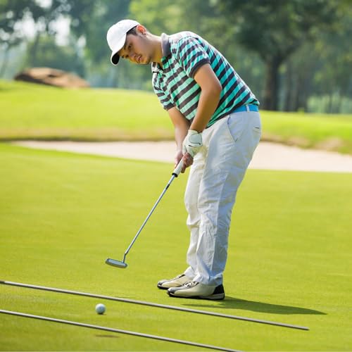 Golf Alignment Sticks 43 Inches Value 5-Pack with Premium Cover, Training Rods Essential Aiming Stick for Perfect Swing & Accurate Aiming & Effective Practice Guide - style: 5 Pcs in White