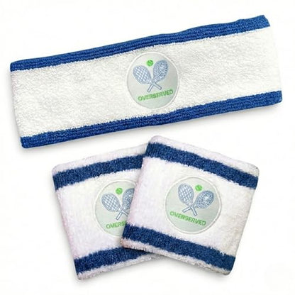 Super Fly Goods Sweatbands Pickleball Golf Tennis Great Gift or for Your Sports or Team Wristband Sports Band Set Including Towel Wrist and Head Sweatbands - style: Tennis Head & Wristband Set