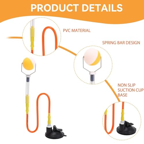 Ping Pong Training Device, PVC Children Single Practice Partner Adjustable Sucker Balls Equipment Elastic Table Tennis Trainer for Tennis Training