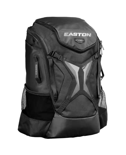 Easton | Ghost NX Backpack Equipment Bag | Adult | Fastpitch Softball | Team Logo Panel | Multiple Colors - color: Black