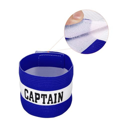YOKIVE Captain Armband, Nylon Protective Arm Badge, Adjustable Flexibility, Great for Team Training Competitions - color: Blue