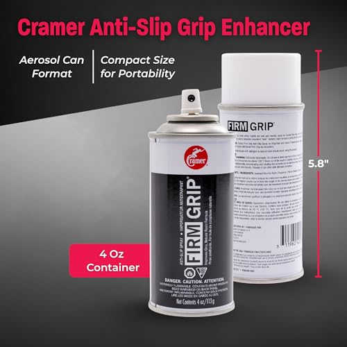 Cramer Firm Grip, Anti-Slip Grip Enhancer for Sweaty Hands & Activities Like Football, Tennis, Golf, Weightlifting, Pole Fitness & Gymnastics, Spray or Powder, 4 Ounce