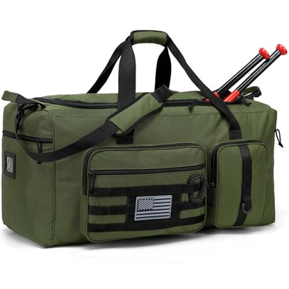 120L Extra Large Baseball Duffle Bag for Adult Softball Gym Bag with Shoe Compartment, Sports Duffel Bat Equipment Bag Coach Team Catchers Gear Bag for Hockey Football Basketball Soccer, Green - color: Green