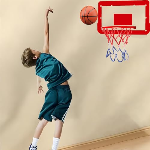 4PCS Thickening Heavy Duty Mini Small Basketball Net Replacement, Nightlight Basketball Net with Basketball Silicone Bracelets