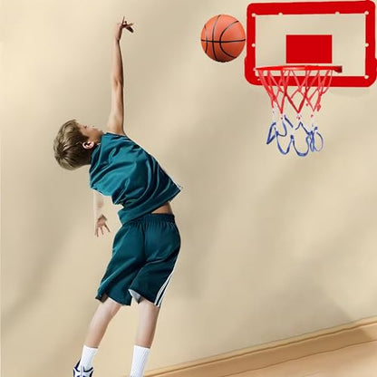 4PCS Thickening Heavy Duty Mini Small Basketball Net Replacement, Nightlight Basketball Net with Basketball Silicone Bracelets