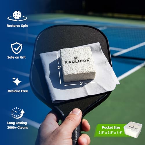 2-Pack Pickleball Paddle Eraser & Cleaner Kit, White Rubber Carbon Fiber Residue Remover with Hard Cases & Microfiber Cloths, Premium Paddle Maintenance Accessories Gift Box