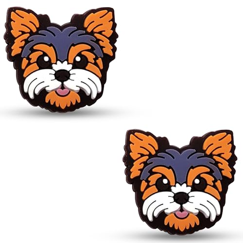 Tennis Racket Dampener - Cute Designs - Vibration & Noise-Reducing Tennis Shock Absorber for Racquets - Secure, Easy-Install Accessories for Players of All Levels - color: Yorkie