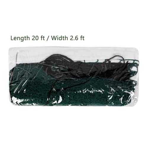 Aoneky Outdoor Replacement Badminton Net, Indoor Standard Regulation Badminton Court Netting Only, 20 x 2.6 ft - color: Green