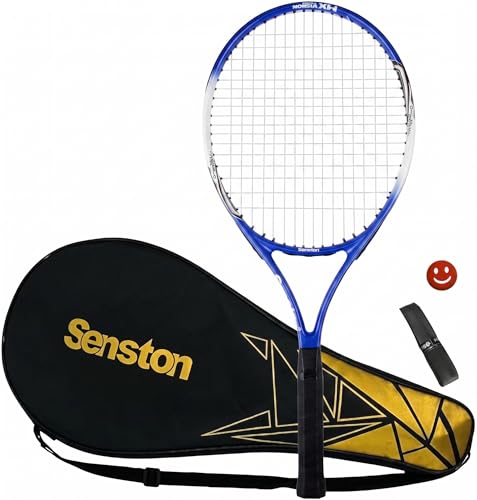 Senston 19" 23" 25" Kids Junior Tennis Racquet for Kids Children Boys Girls Tennis Rackets with Racket Cover - color: Blue, size: 25 inch