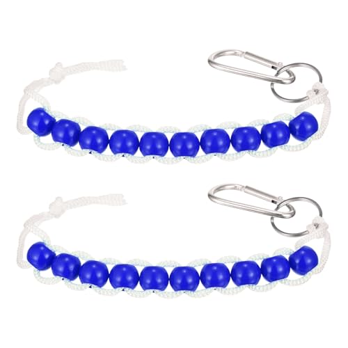 Golf Beads Counter, Golf Ball Beads Bracelet Count Stroke Score Acrylic Sports Keeper Putting with Hook for Golfer - color: Dark Blue