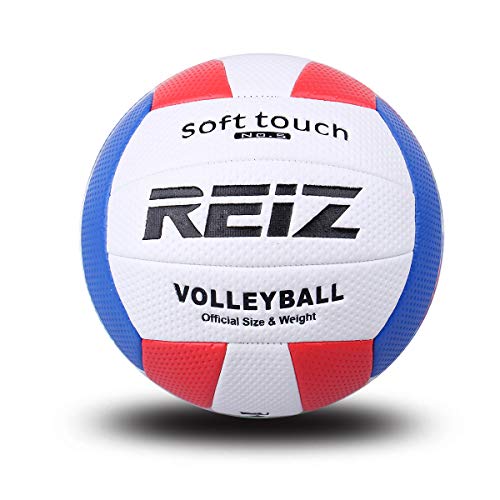Soft PU Volleyball Official Size 5# Volleyball Professional Indoor - color: White Blue Red