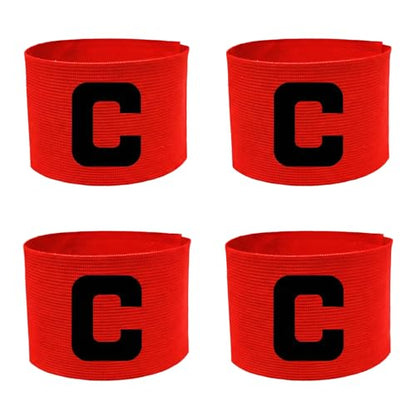 4 PCS Captain Arm Bands for Soccer,Captain Armband,Team Sport Armband,Elastic Adjustable,for Adult Youth Soccer Volleyball Team