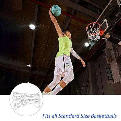 Basketball Net 2 Pack Basketball Net Chain Replacement Basketball Hoop Net 12 Loops White fits Standard Indoor or Outdoor