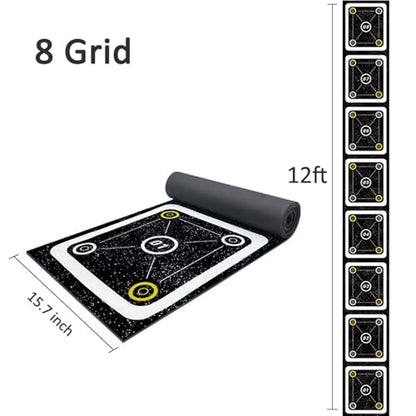 Rubber Agility Ladder 8.8 Ft Non-Slip Speed Agility Training Ladder for Soccer Footwork Training，Flat Agility Ladder for Children's Physical Training Equipment - color: 12 ft
