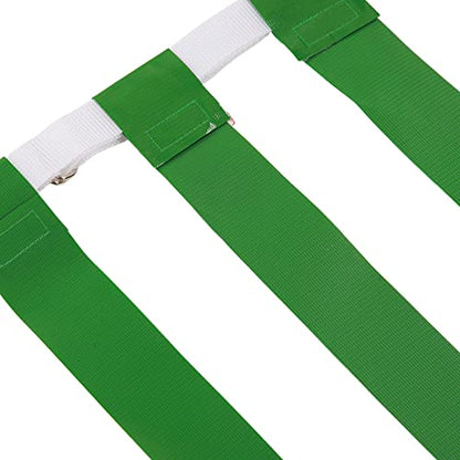 Flag Football Belt Set - 14 Adjustable Nylon Belts 42 Detachable PVC Flags 12 Training Cones for Team Sports - color: Red+green
