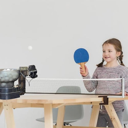 Ping Pong Robot Machine, Automatic Table Tennis Ball Serving Trainer, Adjustable Spin Frequency, Remote Control, for Home School Practice