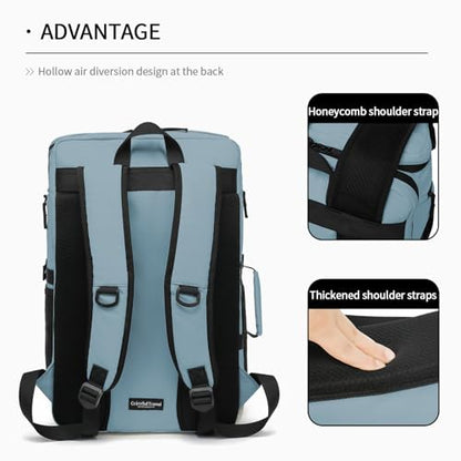Kalesi Gym Duffle Tennis Bag Backpack 4-Way Waterproof with Shoes Compartment for travel Sport Hiking laptop (Grayish blue) - color: Grayish Blue