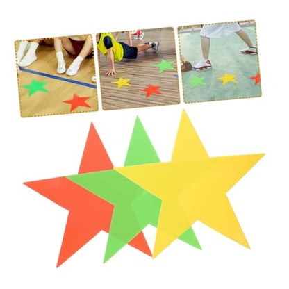 BESPORTBLE 3pcs Non- Carpet Markers Floor Markers for Basketball Classroom and Sports Training Shape Design Fluorescent
