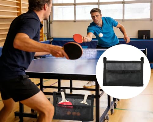 Ping Pong Paddle Case with Breathable Mesh Storage Bag, Under Table Ping Pong Ball Holder Container, Portable Table Tennis Ball Storage Organizer for Pickleball Paddles & Sports Accessories