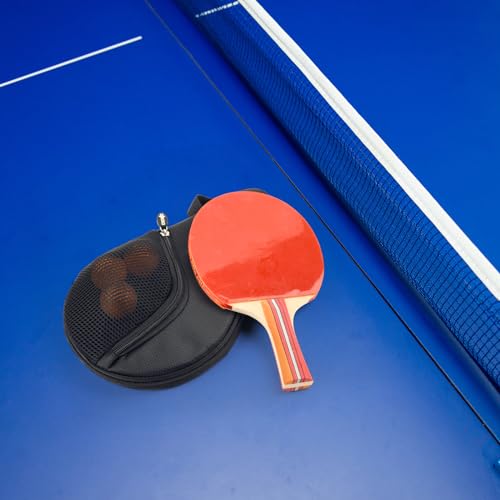 CM Table Tennis Racket Case Cover Ping Pong Paddle Carry Bag with Ball Storage Pocket, For 1 Paddle