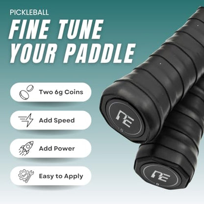 Pickleball Effect Cap Coins Weighted Paddle Counterbalance – Enhances Hand Speed and Reduces Head-Heavy Feel for Improved Control